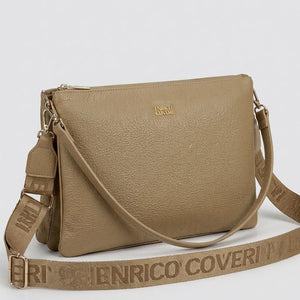 ENRICO COVERI - borsa elegante borsetta tracolla a mano simil pelle sottile slim bustina