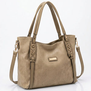 CHARRO - Borsa a Spalla Donna Beige simil Pelle Morbida Borsa shopping Grande con Tracolla