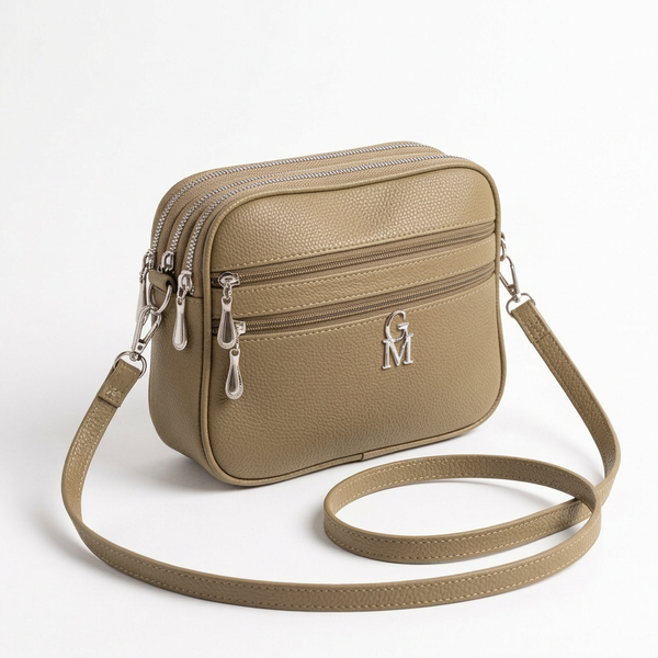 La Catalana - Borsa borsetta donna a tracolla firmata gyoiamea nuova 3 tasche zip