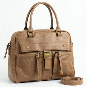 CHARRO - Borsa a Spalla Donna simil Pelle bauletto 2 tasche frontali tracolla