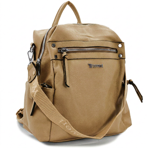 COVERI borsa zaino 2in1 pelle borchie TRASFORMABILE donna cuoio casual passeggio