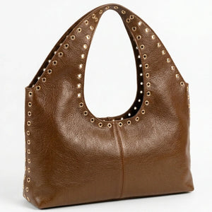 PODRI - Borsa a Spalla Donna simil Pelle Morbida Borsa hobo sacco borchie