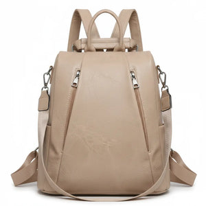 DUDLIN - borsa zaino 2in1 eco pelle venata TRASFORMABILE donna cuoio casual passeggio