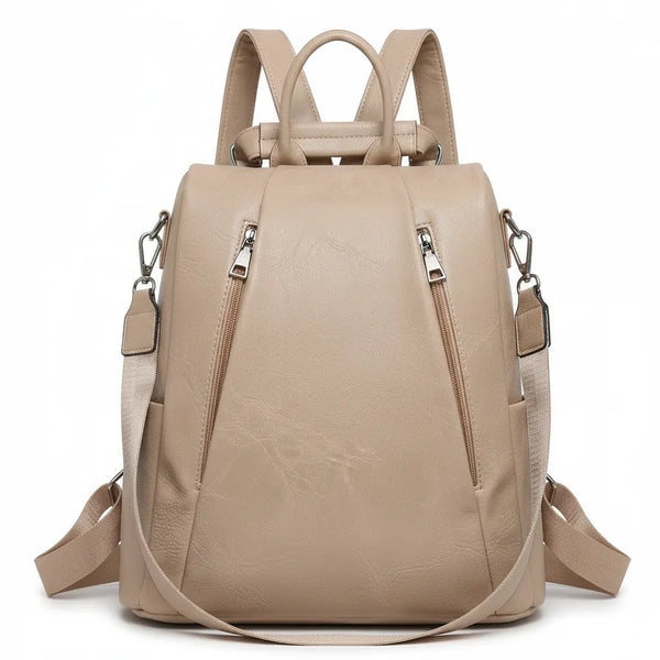 DUDLIN - borsa zaino 2in1 eco pelle venata TRASFORMABILE donna cuoio casual passeggio