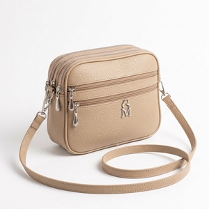 La Catalana - Borsa borsetta donna a tracolla firmata gyoiamea nuova 3 tasche zip