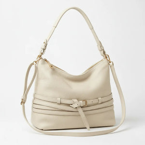 DUDLIN - Borsa donna hobo sacco a spalla tracolla con multi tasche mono manico cinghie