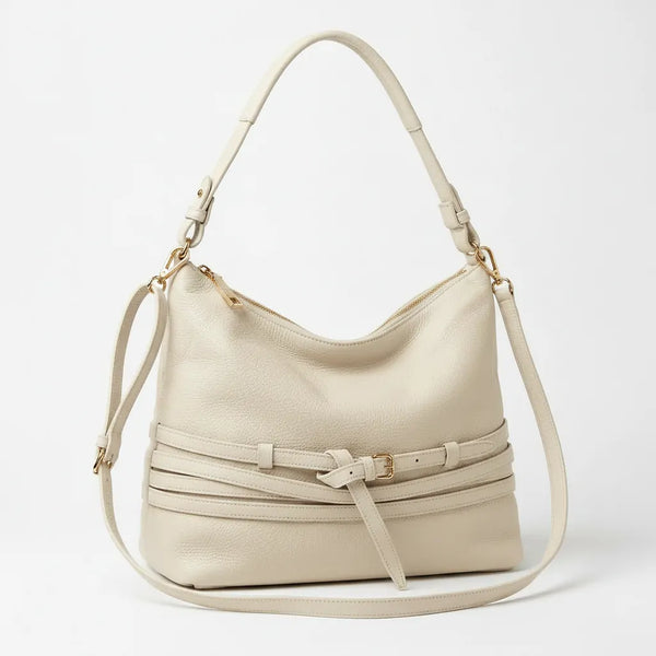 DUDLIN - Borsa donna hobo sacco a spalla tracolla con multi tasche mono manico cinghie