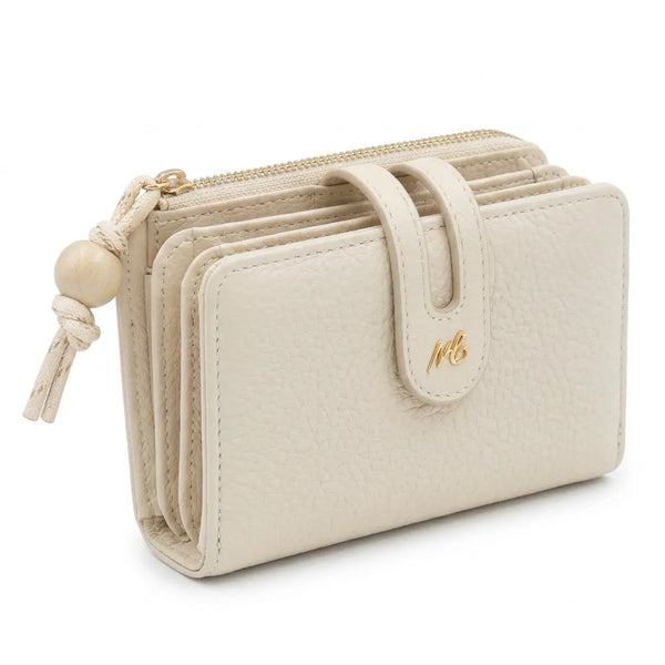 Mariella Burani  - portafoglio trifold portamonete firmato donna con scatola porta carte donna novità simil pelle zip