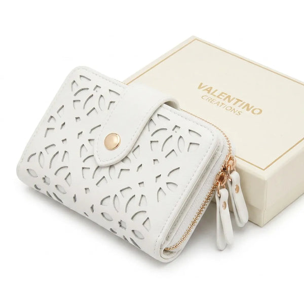 Valentino Creations - portafoglio firmato donna con scatole porta carte donna novità simil pelle idea regalo forato