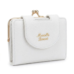 Mariella Burani  - portafoglio portamonete clucht piccolo firmato donna con scatola porta carte donna novità simil pelle zip