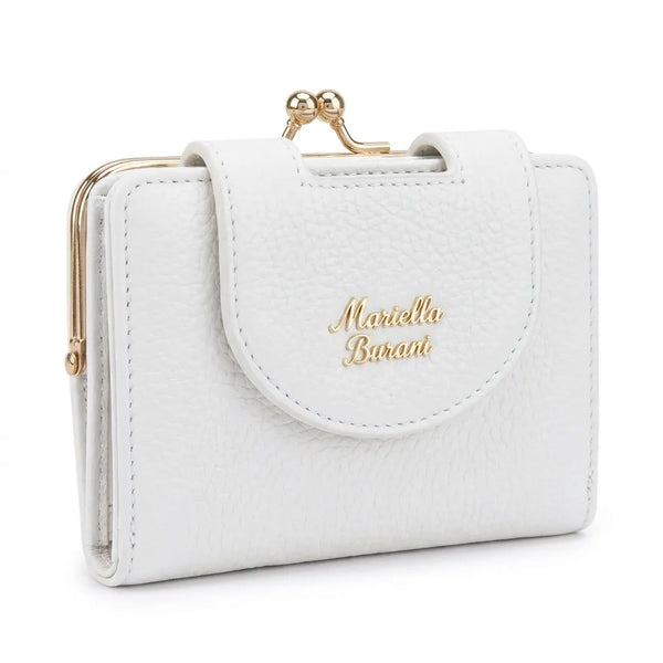Mariella Burani  - portafoglio portamonete clucht piccolo firmato donna con scatola porta carte donna novità simil pelle zip