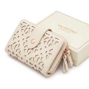 Valentino Creations - portafoglio firmato donna con scatole porta carte donna novità simil pelle idea regalo forato