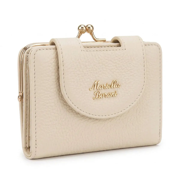 Mariella Burani  - portafoglio portamonete clucht piccolo firmato donna con scatola porta carte donna novità simil pelle zip