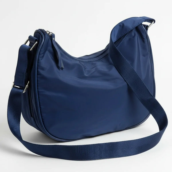 Agghiunau - Borsa firmata Gyoiamea mezzaluna zip Tracolla Donna in Nylon Multitasche