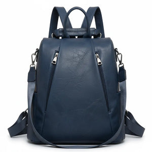 DUDLIN - borsa zaino 2in1 eco pelle venata TRASFORMABILE donna cuoio casual passeggio