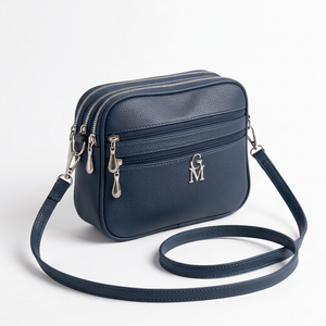 La Catalana - Borsa borsetta donna a tracolla firmata gyoiamea nuova 3 tasche zip