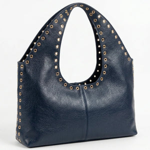 PODRI - Borsa a Spalla Donna simil Pelle Morbida Borsa hobo sacco borchie