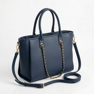 Borsa shopper donna a spalla con catene e tracolla