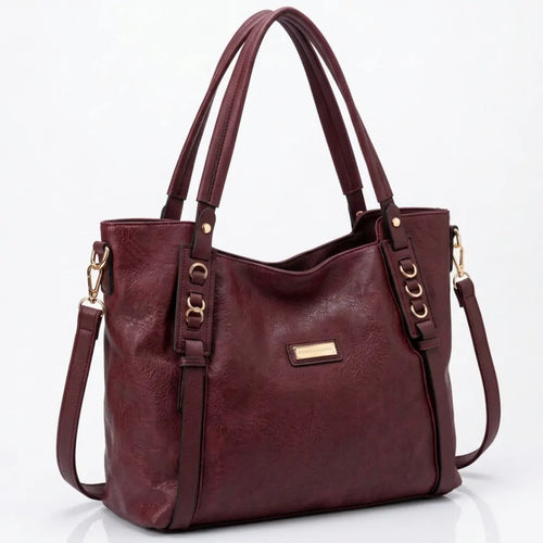 CHARRO - Borsa a Spalla Donna Beige simil Pelle Morbida Borsa shopping Grande con Tracolla