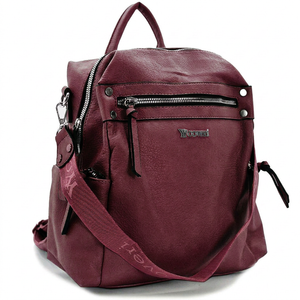 COVERI borsa zaino 2in1 pelle borchie TRASFORMABILE donna cuoio casual passeggio