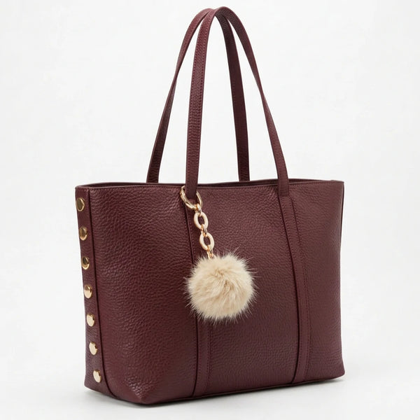 PODRI - Borsa a Spalla Donna simil Pelle Morbida Borsa shopping Grande borchie chiodi