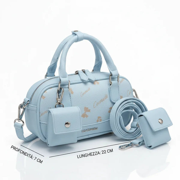 Coconuda - Borsa bauletto simil pelle fantasia Logata baguette bag piccola