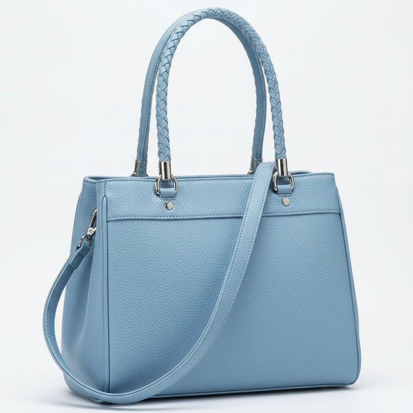DUDLIN - Borsa donna toto bag a tracolla con multi tasche spalla elegante manici intrecciati