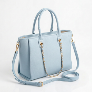 Borsa shopper donna a spalla con catene e tracolla