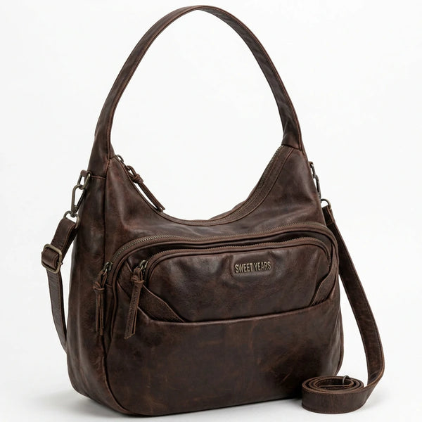 Sweet years - Borsa a Spalla Donna simil Pelle sacco mono manico effetto vintage con tracolla