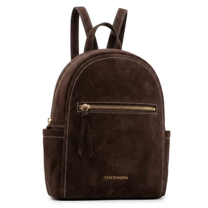 COCONUDA - borsa trasfmormabile zaino 2in1 donna pelle scamosciato camoscio cuoio spalla casual passeggio