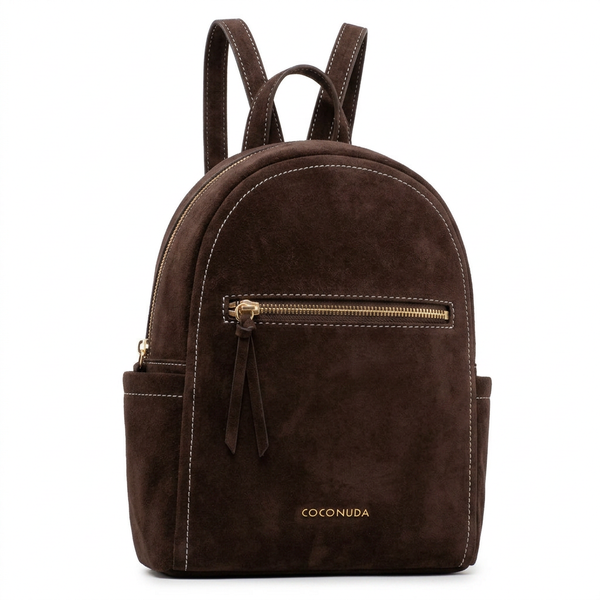 COCONUDA - borsa trasfmormabile zaino 2in1 donna pelle scamosciato camoscio cuoio spalla casual passeggio