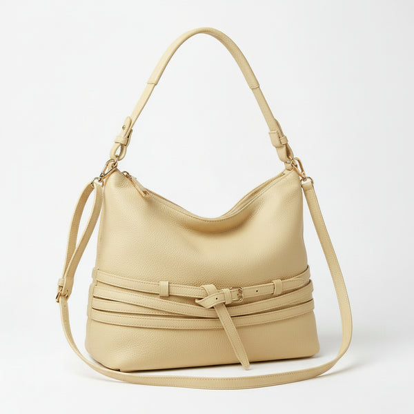 DUDLIN - Borsa donna hobo sacco a spalla tracolla con multi tasche mono manico cinghie