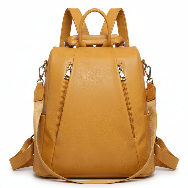 DUDLIN - borsa zaino 2in1 eco pelle venata TRASFORMABILE donna cuoio casual passeggio