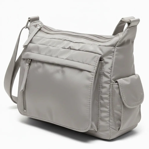 Scattiau - Borsa firmata Gyoiamea con 5 tasche platta zip Tracolla Donna in Nylon Multitasche