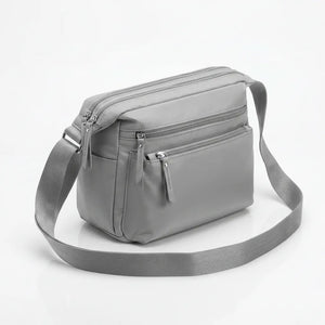 Sclerai - Borsa firmata Gyoiamea con 5 tasche zip Tracolla Donna in Nylon Multitasche