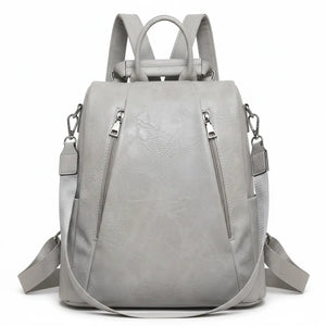 DUDLIN - borsa zaino 2in1 eco pelle venata TRASFORMABILE donna cuoio casual passeggio
