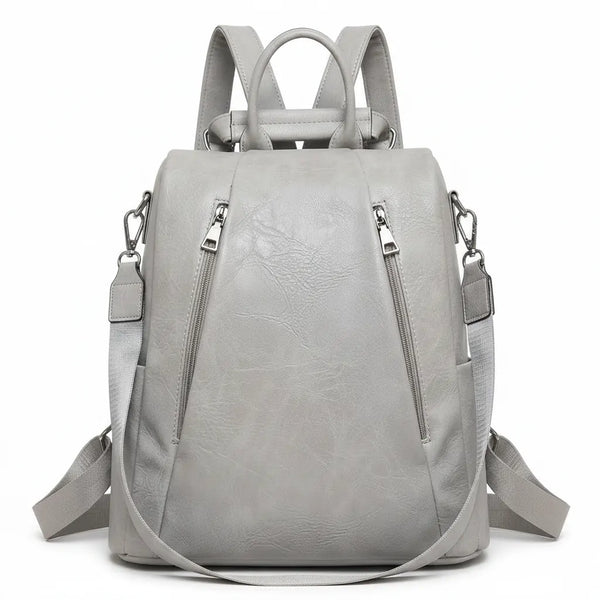 DUDLIN - borsa zaino 2in1 eco pelle venata TRASFORMABILE donna cuoio casual passeggio