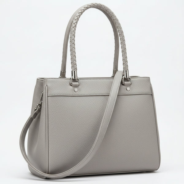 DUDLIN - Borsa donna toto bag a tracolla con multi tasche spalla elegante manici intrecciati
