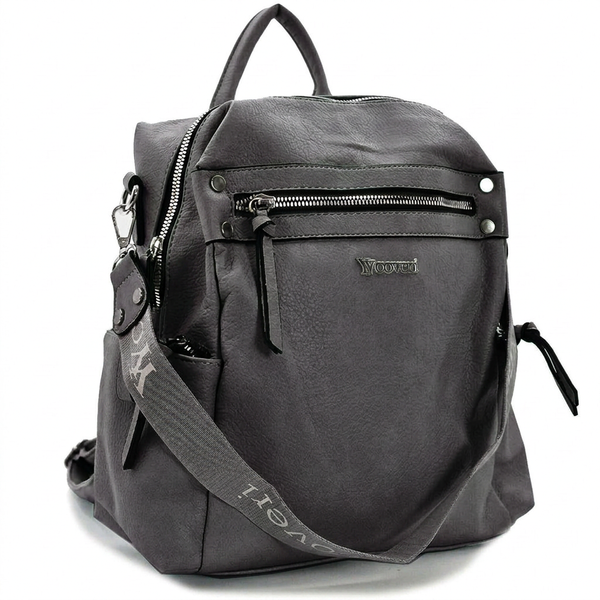COVERI borsa zaino 2in1 pelle borchie TRASFORMABILE donna cuoio casual passeggio