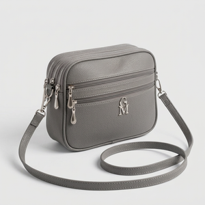 La Catalana - Borsa borsetta donna a tracolla firmata gyoiamea nuova 3 tasche zip