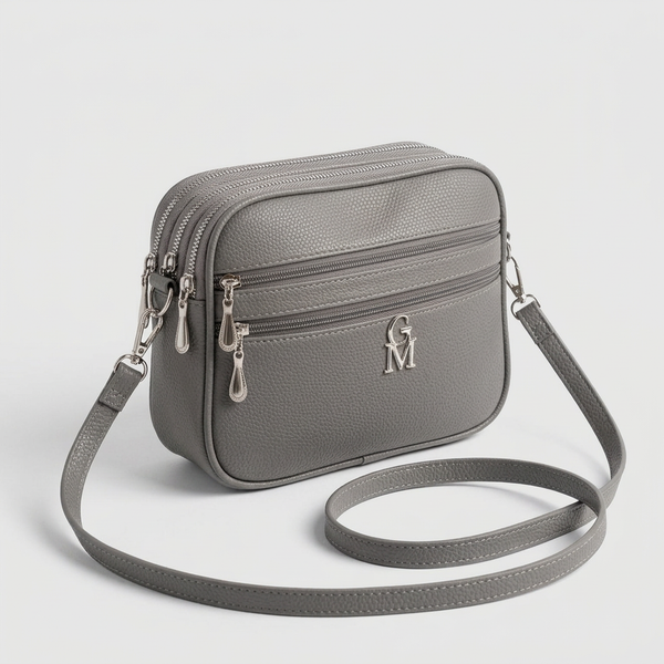 La Catalana - Borsa borsetta donna a tracolla firmata gyoiamea nuova 3 tasche zip