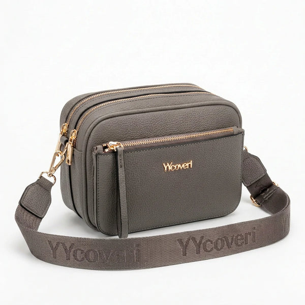 YYCOVERI - Borsa borsetta donna a tracolla firmata multitasche 4 tasche con cerniera nuova