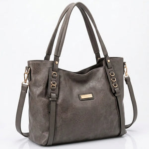 CHARRO - Borsa a Spalla Donna Beige simil Pelle Morbida Borsa shopping Grande con Tracolla