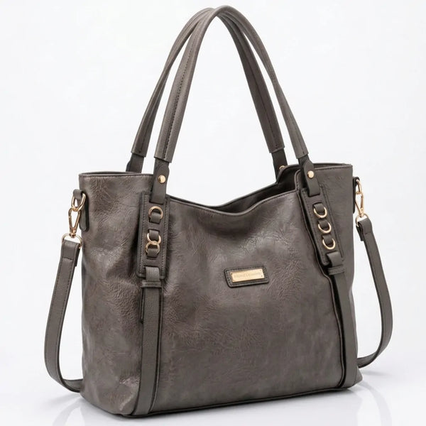 CHARRO - Borsa a Spalla Donna Beige simil Pelle Morbida Borsa shopping Grande con Tracolla