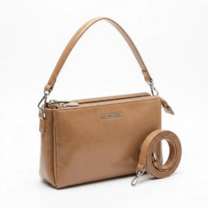 COCONUDA -Borsa donna borsetta tracolla manico elegante sportiva simil pelle venata lucida