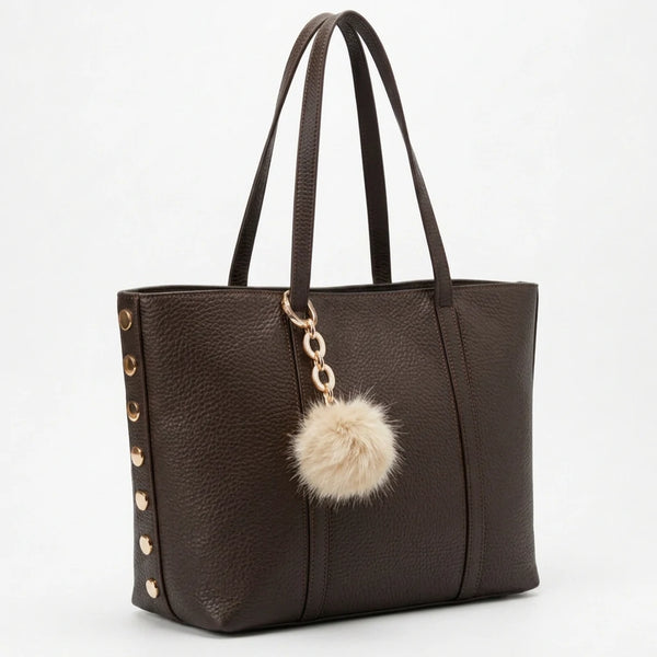 PODRI - Borsa a Spalla Donna simil Pelle Morbida Borsa shopping Grande borchie chiodi