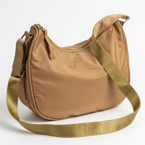 Agghiunau - Borsa firmata Gyoiamea mezzaluna zip Tracolla Donna in Nylon Multitasche