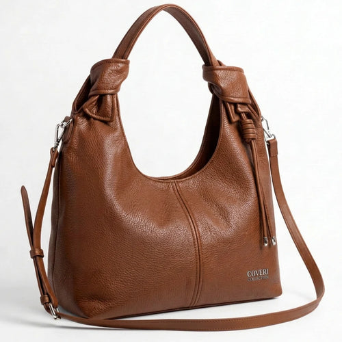 Coveri Collection - Borsa nuova Donna sacco grande Hobo Casual manici fiocco nappina