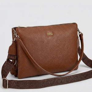 ENRICO COVERI - borsa elegante borsetta tracolla a mano simil pelle sottile slim bustina