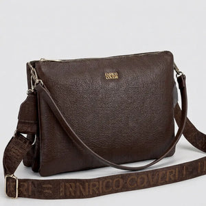 ENRICO COVERI - borsa elegante borsetta tracolla a mano simil pelle sottile slim bustina